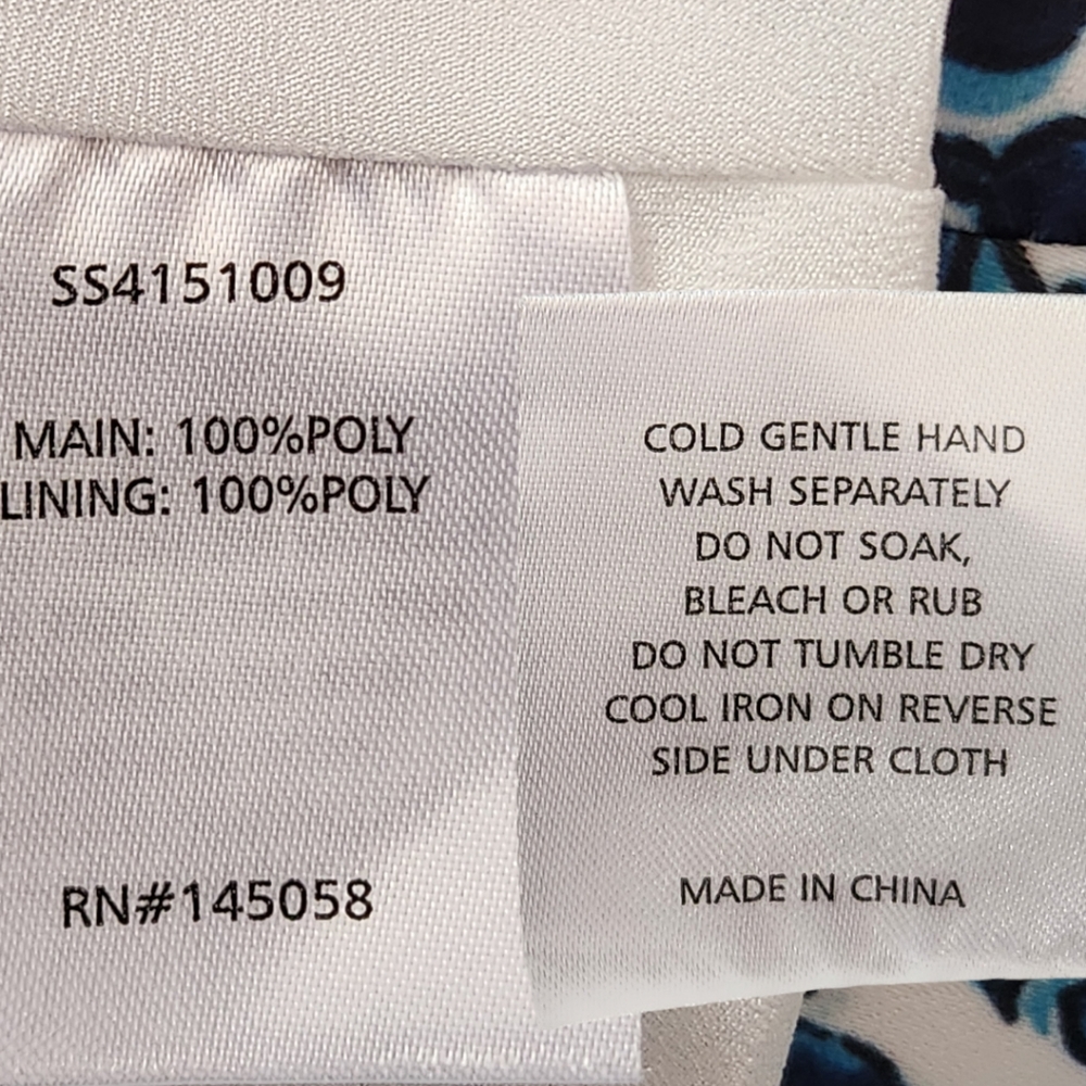 STYLESTALKER Blue & White Delft Pattern Mini Sundress - Size M - Picture 14 of 15